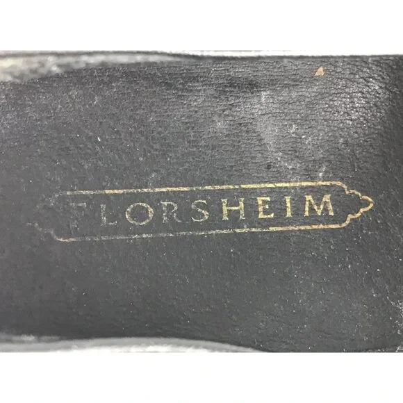 Florsheim Mens Dark Brown 30495 Almond Toe Slip On Loafer Shoes Size 10.5 D - Picture 8 of 9